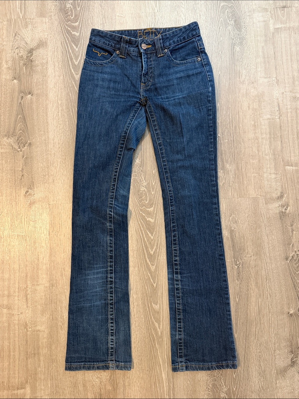 Kimes Ranch 00 Betty Boot Cut Mid Rise Blue Casual Denim Western Women’s Jeans